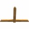 Ekena Millwork Eugene Rough Sawn Timber Gable Bracket, Western Red Cedar, 48"W x 32"H x 2"D x 4"F, 16/12 Pitch GBW048X32X0204EUG00RWR - alternate 4